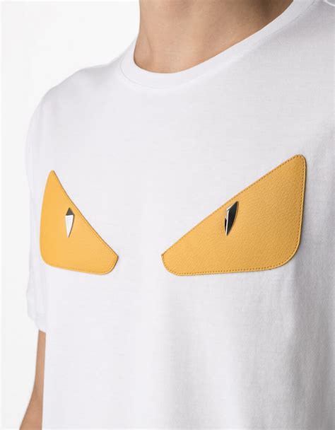 fendi white t shirts|fendi roma eyes t shirt.